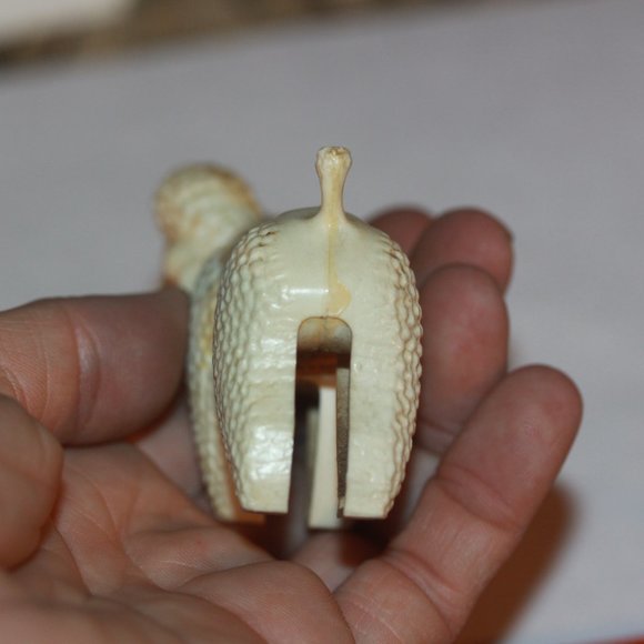 Vintage POODLE Nodder Toy Plastic Bobble head White Germany - Picture 5 of 5